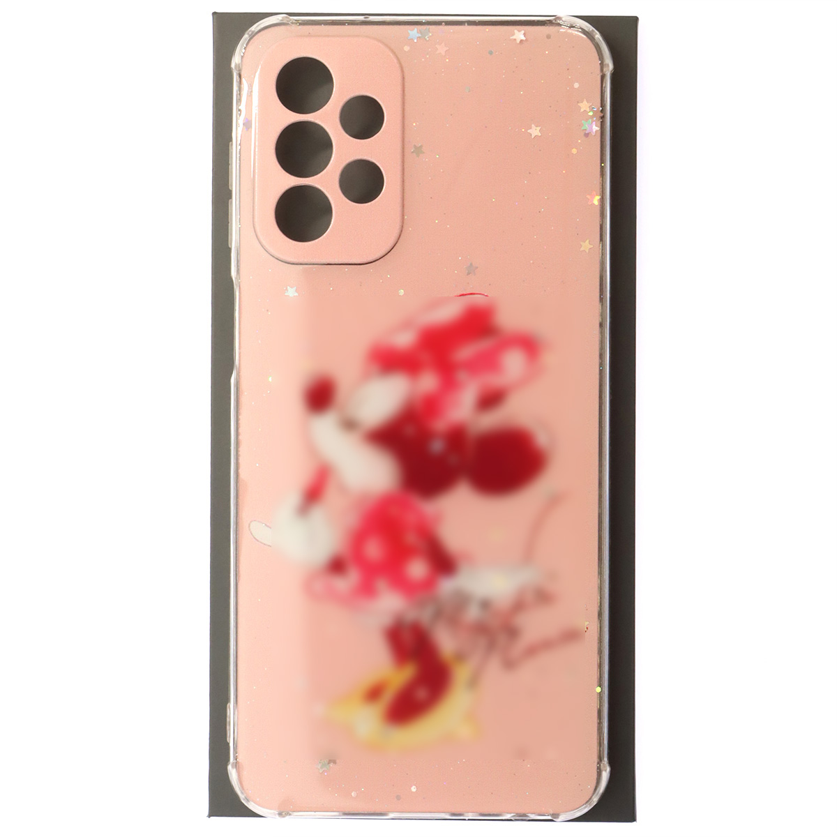 Чехол накладка для SAMSUNG Galaxy A23 (SM-A325F), силикон, глянцевый, блестки, рисунок Мышка Чехол накладка для SAMSUNG Galaxy A23 (SM-A325F), силикон, глянцевый, блестки, рисунок Мышка