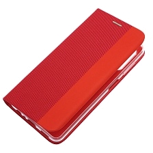 Чехол книжка MESH для SAMSUNG Galaxy A13 4G, текстиль, силикон, бархат, визитница, цвет красный