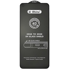 Защитное стекло 6D G-Rhino для OPPO A74 5G, цвет окантовки черный
