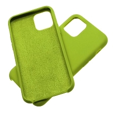 Чехол накладка Silicon Case для APPLE iPhone 11 Pro 2019, силикон, бархат, цвет зеленый.