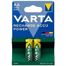 Аккумулятор перезаряжаемый VARTA R6 AA BL2 NI-MH 2100mAh, тип пальчиковый