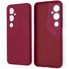 Чехол накладка NANO для TECNO Pova 4 Pro, силикон, бархат, цвет бордовый
