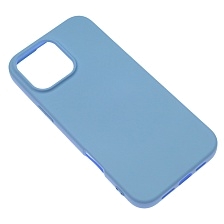 Чехол накладка NANO для APPLE iPhone 16 Pro Max (6.9"), силикон, бархат, цвет васильковый