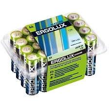 Батарейка Ergolux LR6 AA BL24 Alkaline 1.5V, тип пальчиковый