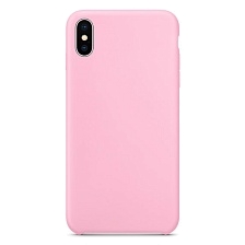 Чехол накладка для APPLE iPhone XR, силикон, цвет розовый.