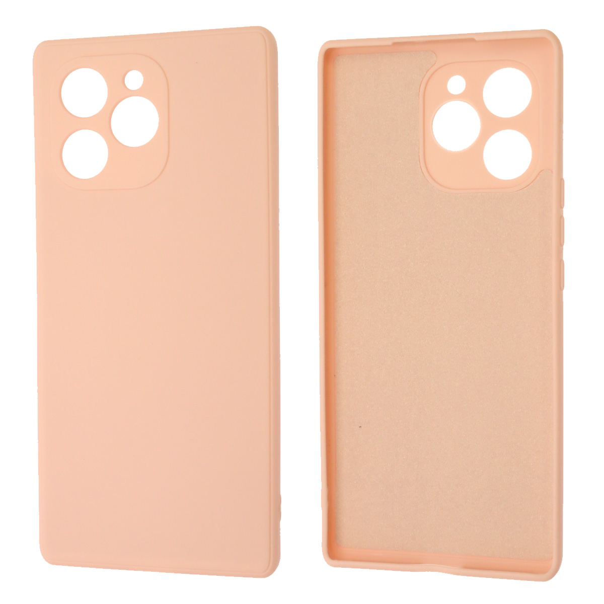 Чехол накладка для HUAWEI Honor 60 SE 5G, силикон, бархат, цвет розовый песок