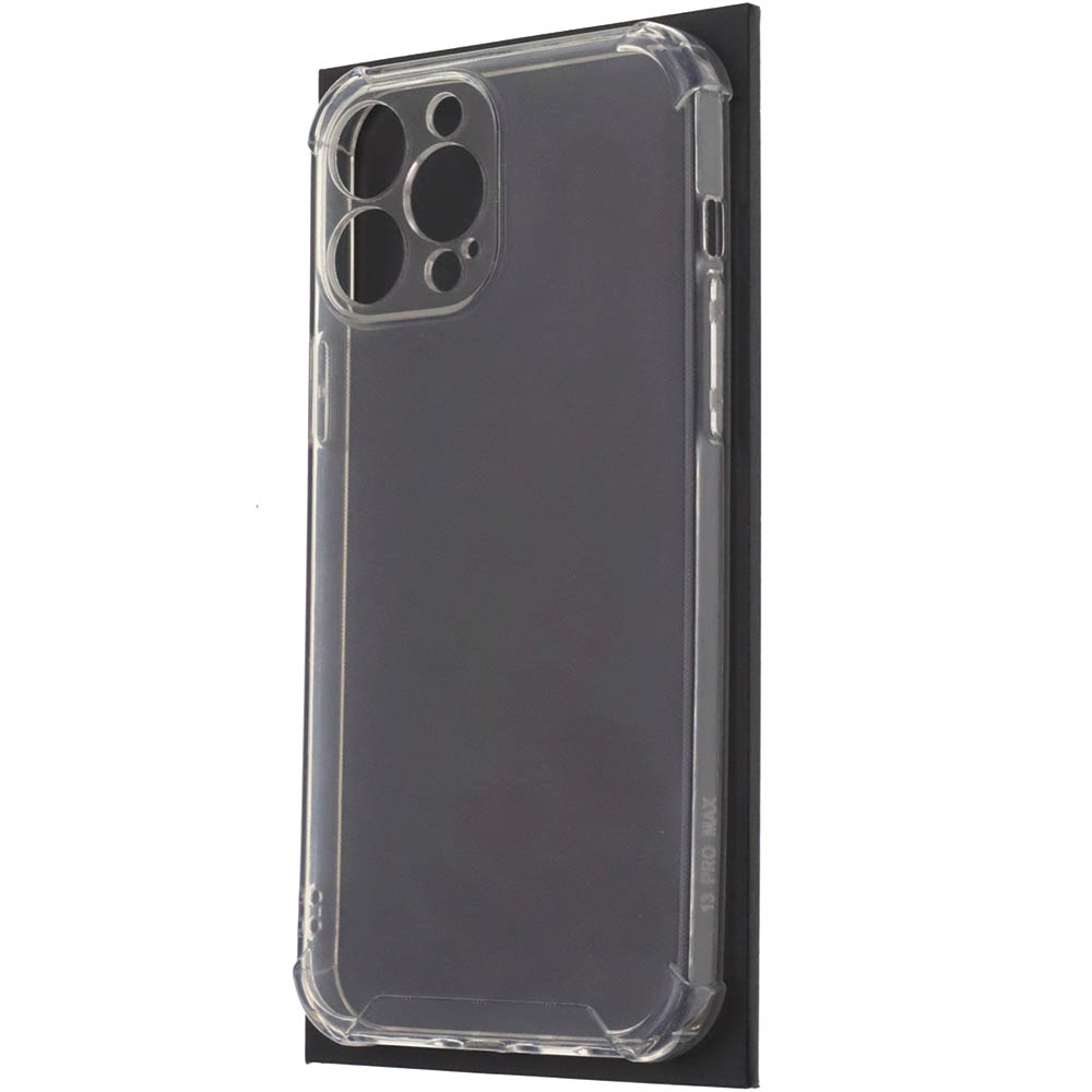 Чехол накладка для APPLE iPhone 13 Pro Max, защита камеры, усиленные края, силикон, прозрачный