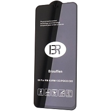 Защитное стекло BRAUFFEN для XIAOMI Redmi 13C, POCO C65, цвет окантовки черный