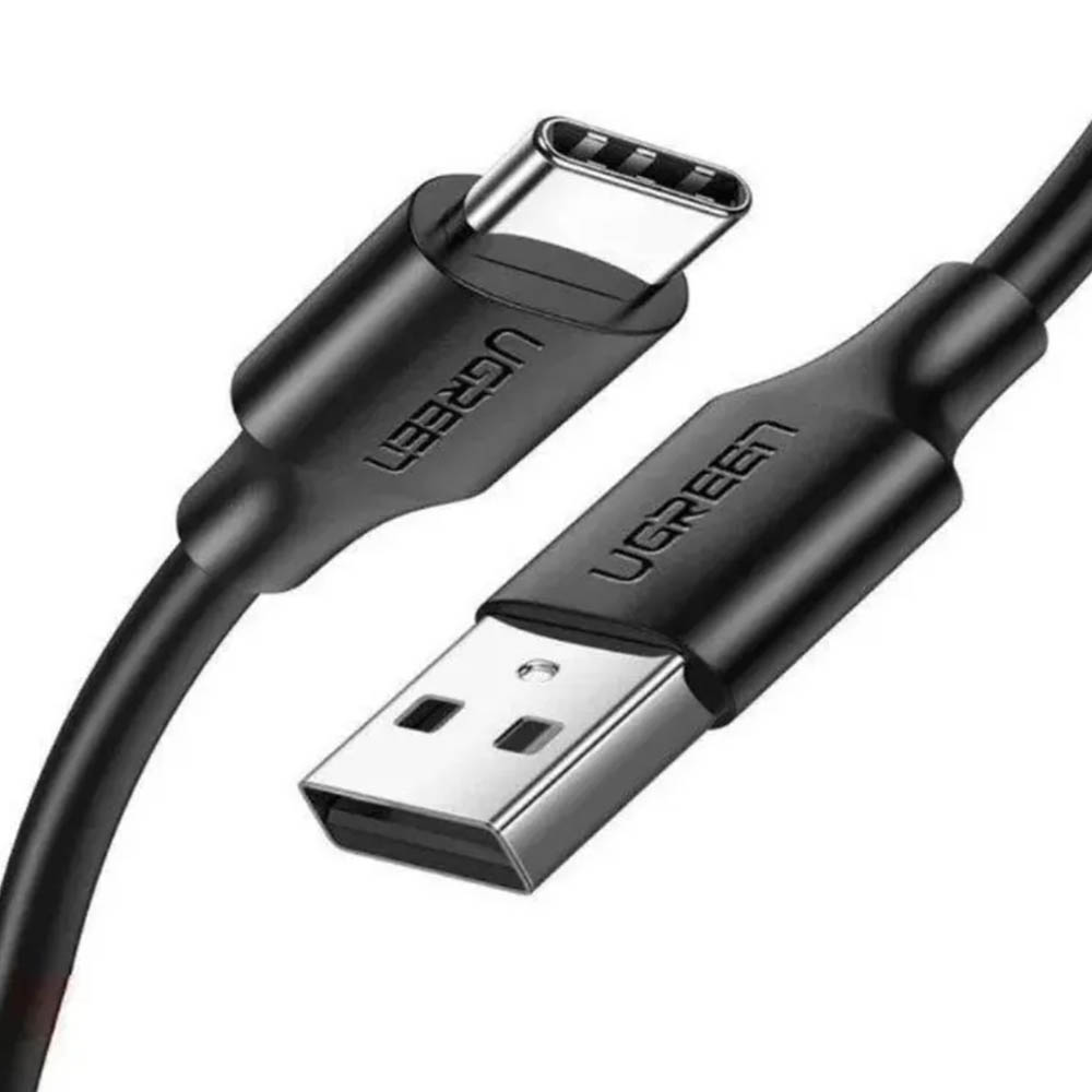 Кабель UGREEN US287 Type C, силикон, длина 1 метр, 3.0 A, цвет черный