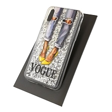 Чехол накладка TransFusion для APPLE iPhone X, XS, силикон, переливашка, рисунок Vogue.