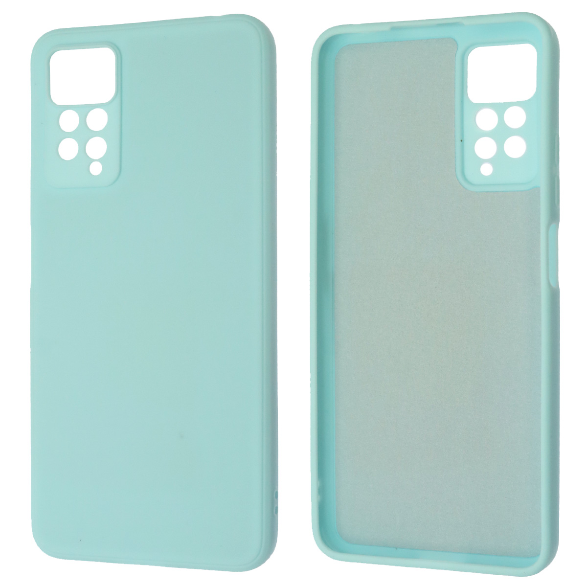 Чехол накладка для XIAOMI Redmi Note 11 Pro, Redmi Note 11 Pro 5G, силикон, бархат, цвет светло голубой
