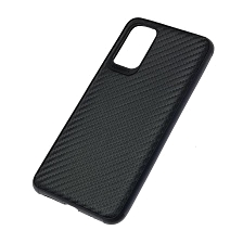 Чехол накладка для XIAOMI POCO M3, силикон, карбон, цвет черный