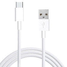 Кабель для зарядки и передачи данных USB Type-C, длина 1 метр, цвет белый