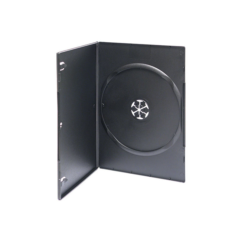 Бокс / Коробка / Футляр для 1 DVD диска 7 мм Slim (чёрный глянец) (DVD-Box) slim 7мм.