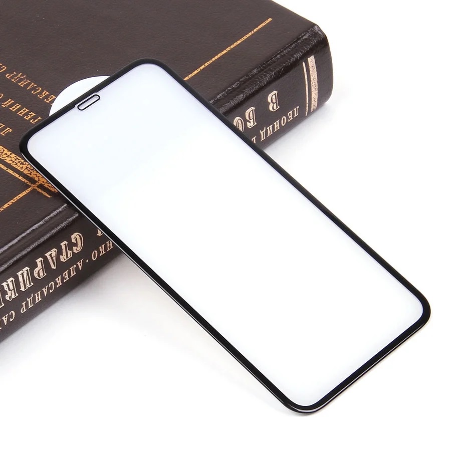 Защитное стекло "5D" Full Glue для APPLE iPhone XR (6.1"), цвет канта чёрный.