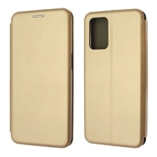 Чехол книжка STYLISH для Realme 8 5G, экокожа, визитница, цвет золотистый