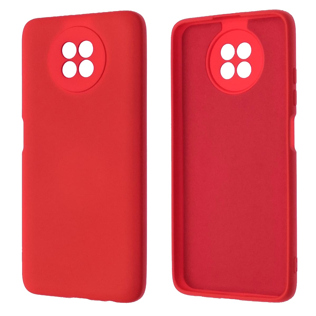 Чехол накладка Silicon Cover для XIAOMI Redmi Note 9T, силикон, бархат, цвет красный