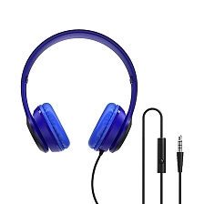Гарнитура (наушники с микрофоном) проводная полноразмерная, BOROFONE BO5 Star sound, цвет синий
