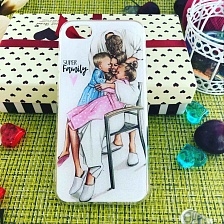 Чехол накладка для APPLE iPhone 7, 8, силикон, рисунок SUPER FAMILY.