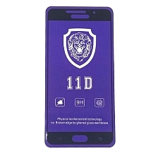 Защитное стекло 11D LION FULL GLUE для SAMSUNG Galaxy A7 2016, цвет окантовки черный