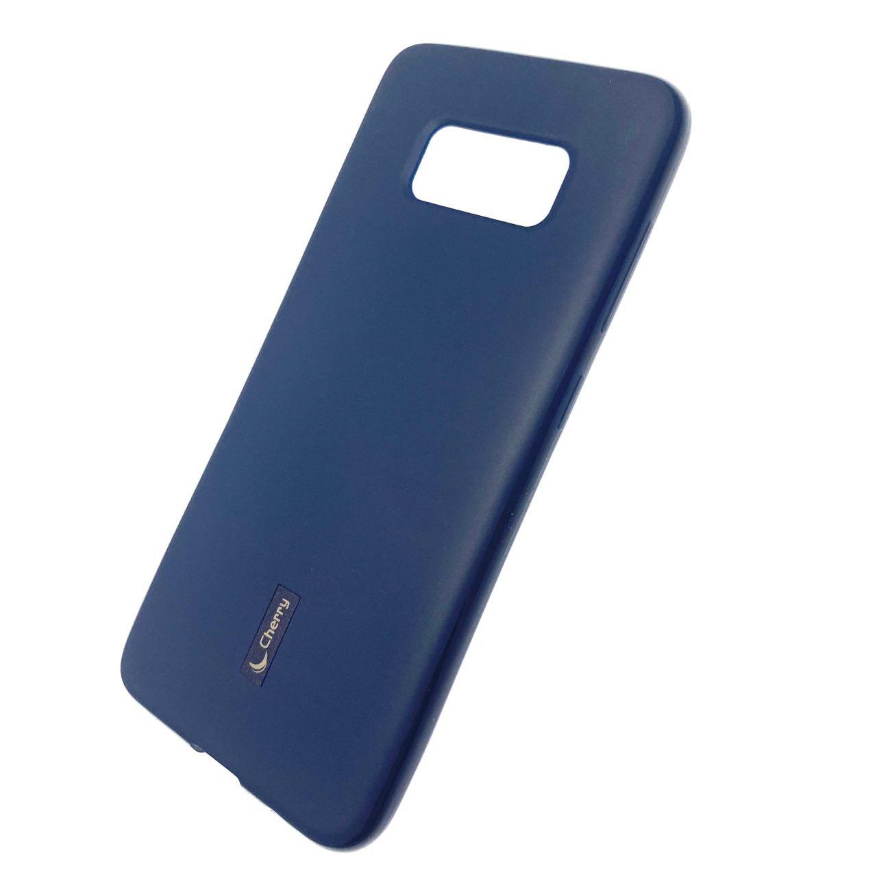 Чехол накладка Cherry для SAMSUNG Galaxy S8 (SM-G950), силикон, цвет синий.