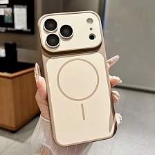 Чехол накладка KaiYingF для APPLE iPhone 17 Pro MAX, Magsafe, защита камер, пластик, силикон, золотистый
