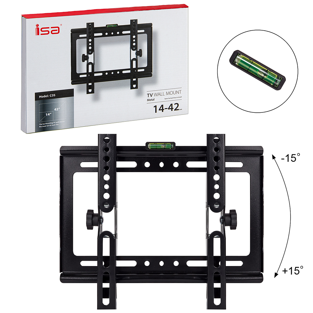 Кронштейн для ТВ ISA CP35, до 25 кг, 14-42", цвет черный