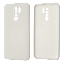 Чехол накладка NANO для XIAOMI Redmi 9, силикон, бархат, цвет белый