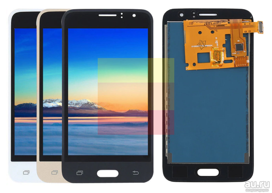 Дисплей с тачскрином SAMSUNG Galaxy J1 2016 (SM-J120), цвет черный TFT (c рег.подсветки).