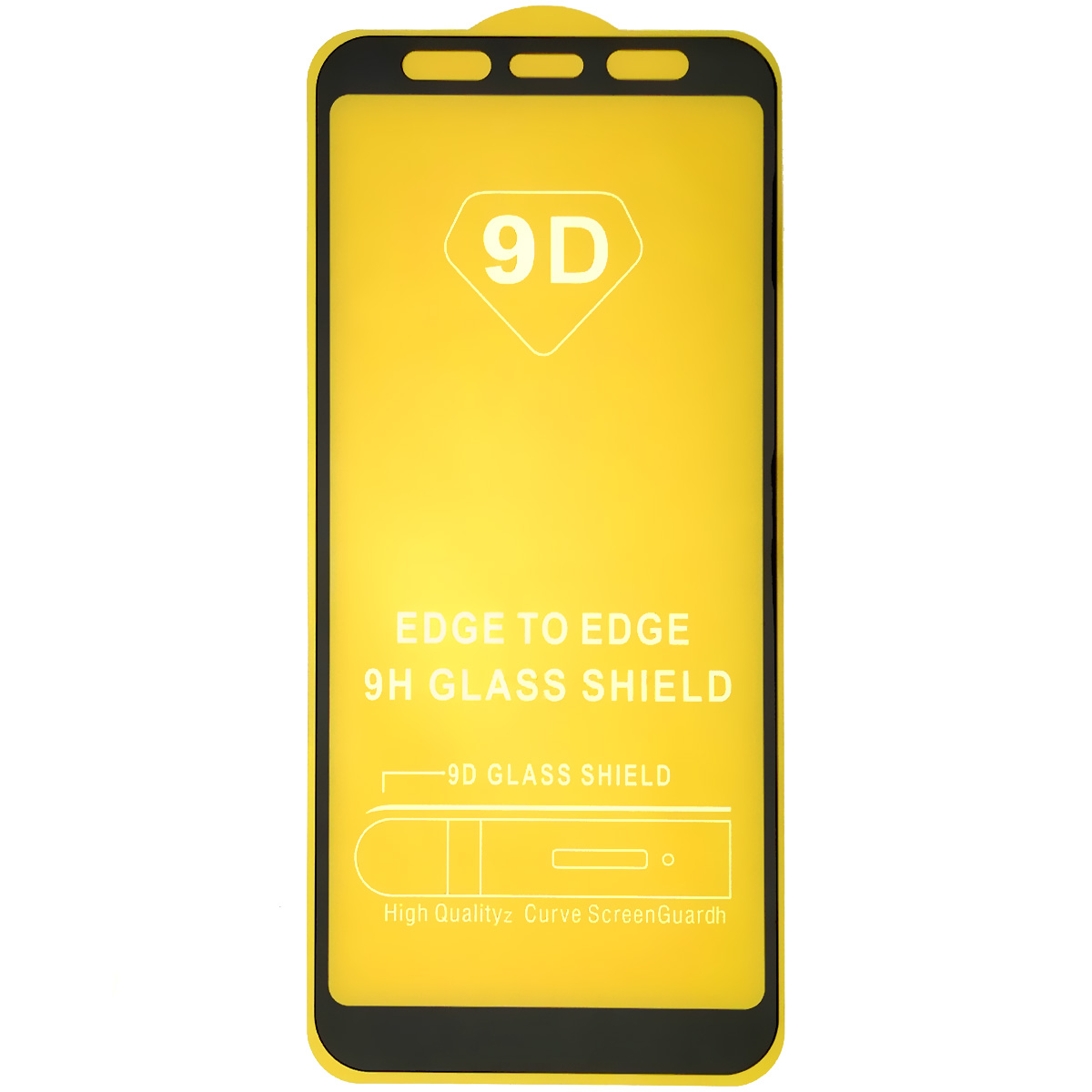Защитное стекло 9D для SAMSUNG Galaxy J6 Plus 2018 (SM-J610), цвет окантовки черный