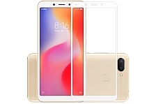 Стекло защитное "6D" FULL GLUE для Xiaomi RedMi 6 PRO/Mi A2 Lite в упаковке, цвет белый.