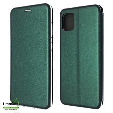 Чехол книжка STYLISH для SAMSUNG Galaxy A81 (SM-A815), Note 10 Lite (SM-N770), экокожа, визитница, цвет темно зеленый.