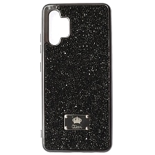 Чехол накладка Queen для SAMSUNG Galaxy A32 4G (SM-A325F), силикон, стразы, цвет черный Чехол накладка Queen для SAMSUNG Galaxy A32 4G (SM-A325F), силикон, стразы, цвет черный