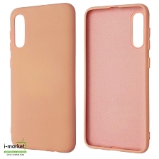 Чехол накладка Silicon Cover для SAMSUNG Galaxy A50 (SM-A505), A30s (SM-A307), A50s (SM-A507), силикон, бархат, цвет розовое золото