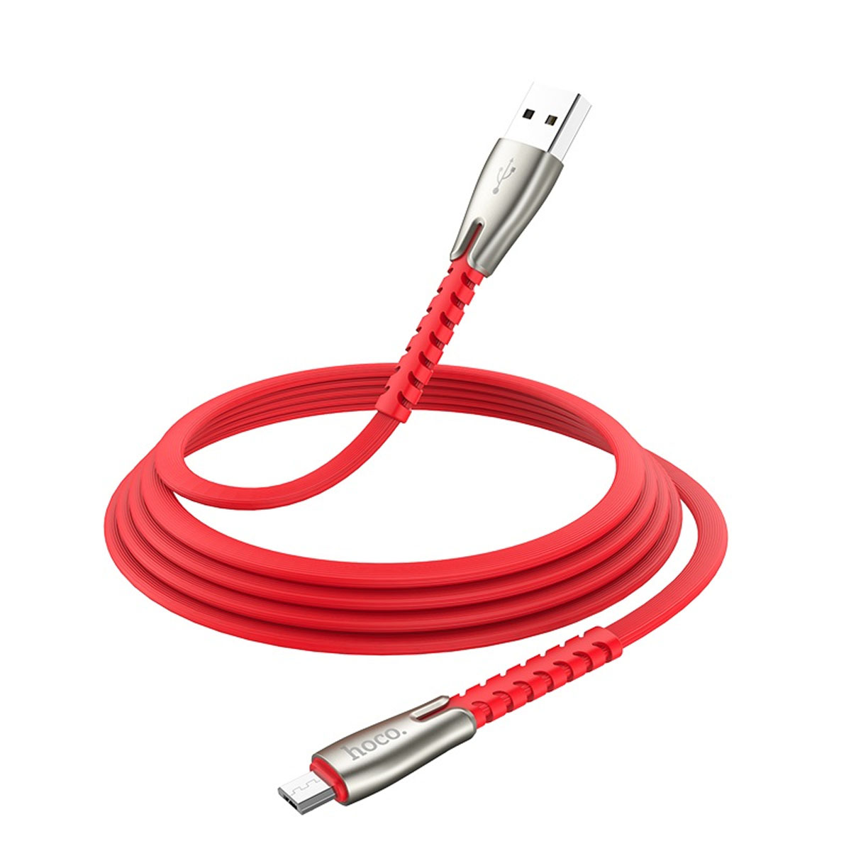 Кабель HOCO U58 Core Micro USB, 2.4A, длина 1.2 метра, цвет красный