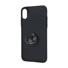 Чехол накладка BASEUS для APPLE iPhone X, силикон, кольцо держатель, цвет черный. Чехол накладка BASEUS для APPLE iPhone X, силикон, кольцо держатель, цвет черный.