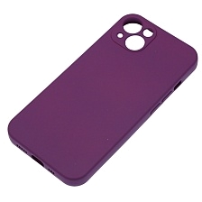 Чехол накладка NANO для APPLE iPhone 13 (6.1"), защита камеры, силикон, бархат, цвет фиолетовый