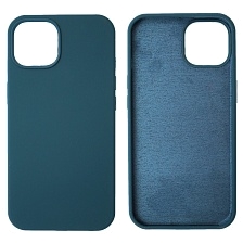 Чехол накладка Silicon Case для APPLE iPhone 14 (6.1"), силикон, бархат, цвет маренго