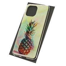 Чехол накладка для XIAOMI MI 11 Lite, силикон, рисунок Ананас