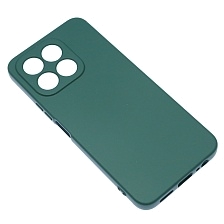 Чехол накладка NANO для Honor X6b 4G, защита камеры, силикон, бархат, цвет темно зеленый