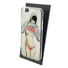 Чехол накладка для APPLE iPhone 6, iPhone 6G, iPhone 6S, силикон, глянцевый, рисунок Dier Coke
