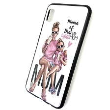 Чехол накладка для SAMSUNG Galaxy A10 (SM-A105), силикон, рисунок Mama of Drama girlMOM.