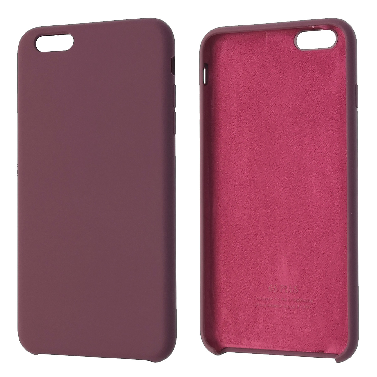 Чехол накладка Silicon Case для APPLE iPhone 6 Plus, iPhone 6S Plus, силикон, бархат, цвет темно пурпурный