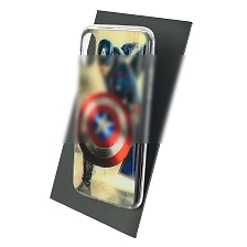 Чехол накладка для APPLE iPhone X, iPhone XS, силикон, глянцевый, рисунок Капитан Америка