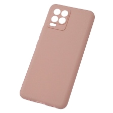 Чехол накладка Soft Touch для Realme 8, Realme 8 Pro, силикон, матовый, цвет песочно розовый