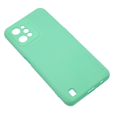 Чехол накладка Silicon Cover для Realme C31, силикон, бархат, цвет бирюзовый