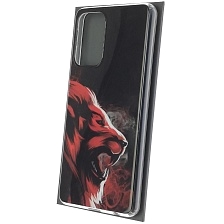 Чехол накладка Vinil для SAMSUNG Galaxy A72 (SM-A725F), силикон, глянцевый, рисунок красный лев