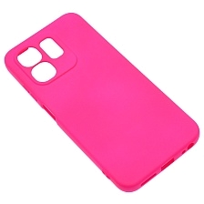 Чехол накладка NANO для INFINIX Hot 50i, Smart 9, защита камеры, силикон, бархат, цвет фуксия