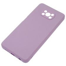 Чехол накладка для XIAOMI POCO X3, X3 Pro, силикон, бархат, цвет сиреневый Чехол накладка для XIAOMI POCO X3, X3 Pro, силикон, бархат, цвет сиреневый