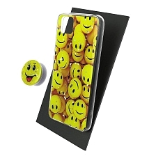 Чехол накладка для HUAWEI Honor 9S (DUA-LX9), Y5P 2020, силикон, фактурный глянец, с поп сокетом, рисунок Smile